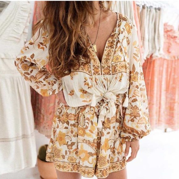 Boho Chic Gypsy Floral Blouse - Picture 4 of 5